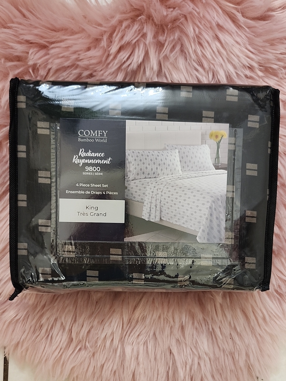 Brand New COMFY BAMBOO WORLD RADIANCE 4PC SHEET SET-KING
